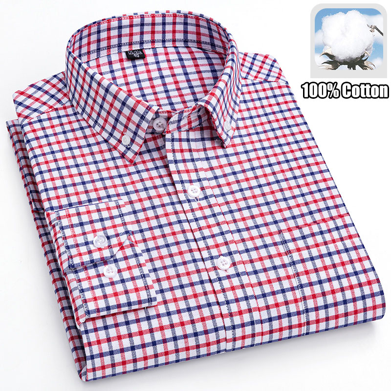 Oxford Cotton Casual Shirt Business - %100 Pamuk Nefes Alabilen Erkek Oxford