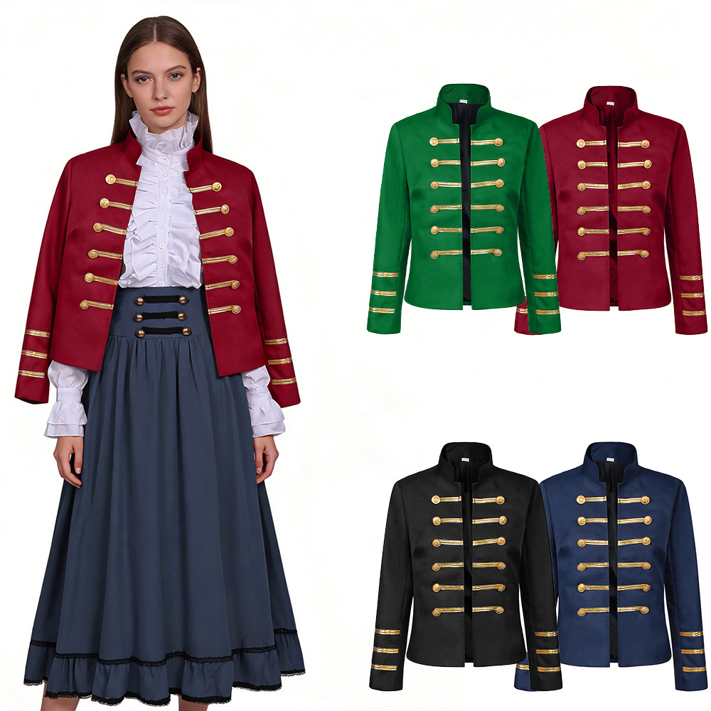 Jackets - Orta Çağ Saray Tarzı, Düğmeli, Retro,