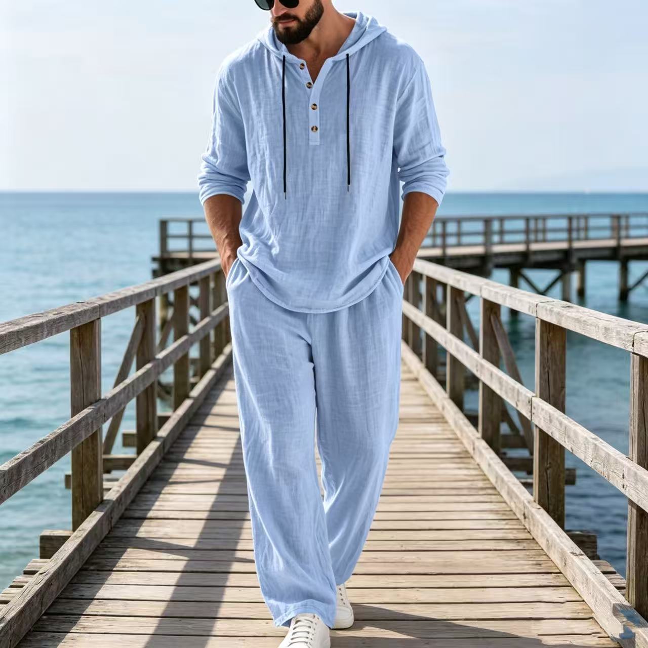 2026 Sınır Ötesi İlkbahar ve S - Mens Linen Shirt Long Sleeve incelemesi ve fiyatı