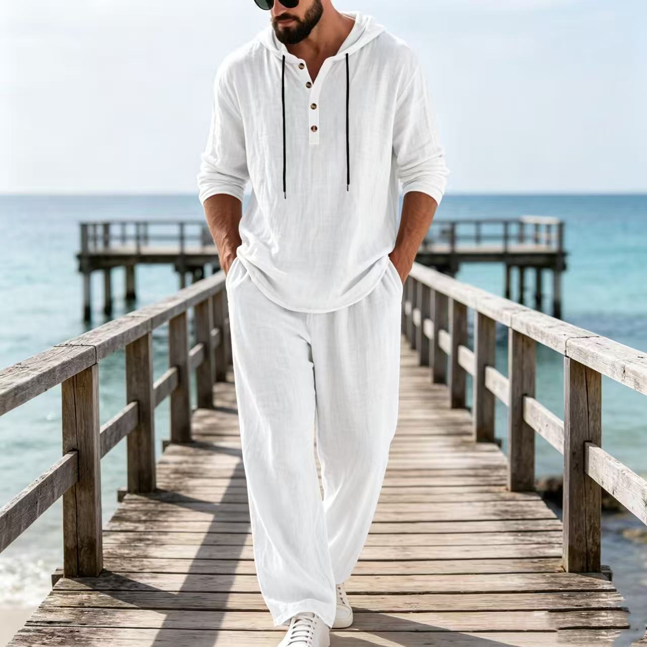 2026 Sınır Ötesi İlkbahar ve S - Mens Linen Shirt Long Sleeve incelemesi ve fiyatı