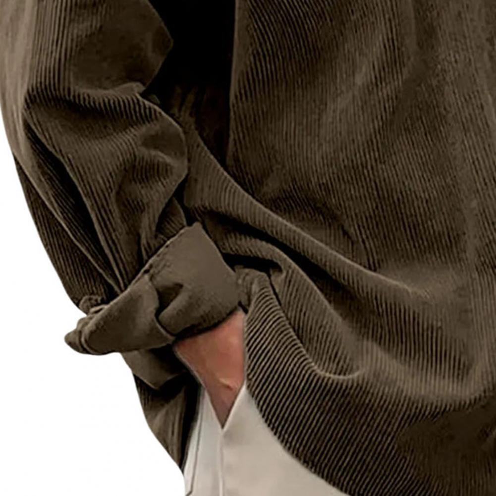 Açık Hava Günlük Erkek Düz Ren - Corduroy Button Up Shirt Men incelemesi ve fiyatı